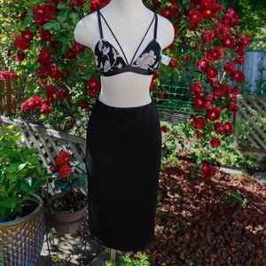 Black Stretch Pencil Skirt